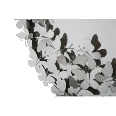 LUSTRO FARFALLE Okrągłe Srebrne 74x4x75 cm